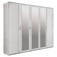 Ormar S Klasičnim Vratima Nadja - bijela/srebrne boje, Konvencionalno, staklo/drvni materijal (225/210/58cm) - Modern Living