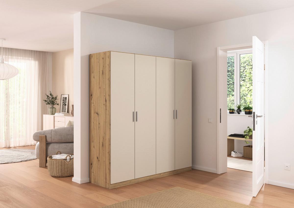 Ormar S Klasičnim Vratima Celle Mat - hrast Artisan/boje šampanjca, Trend, drvni materijal/plastika (181/197/54cm)