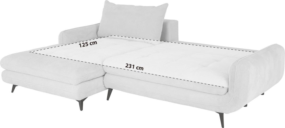 Canapea modulara WAVE - bej, Modern, textil (189/266cm) - Modern Living
