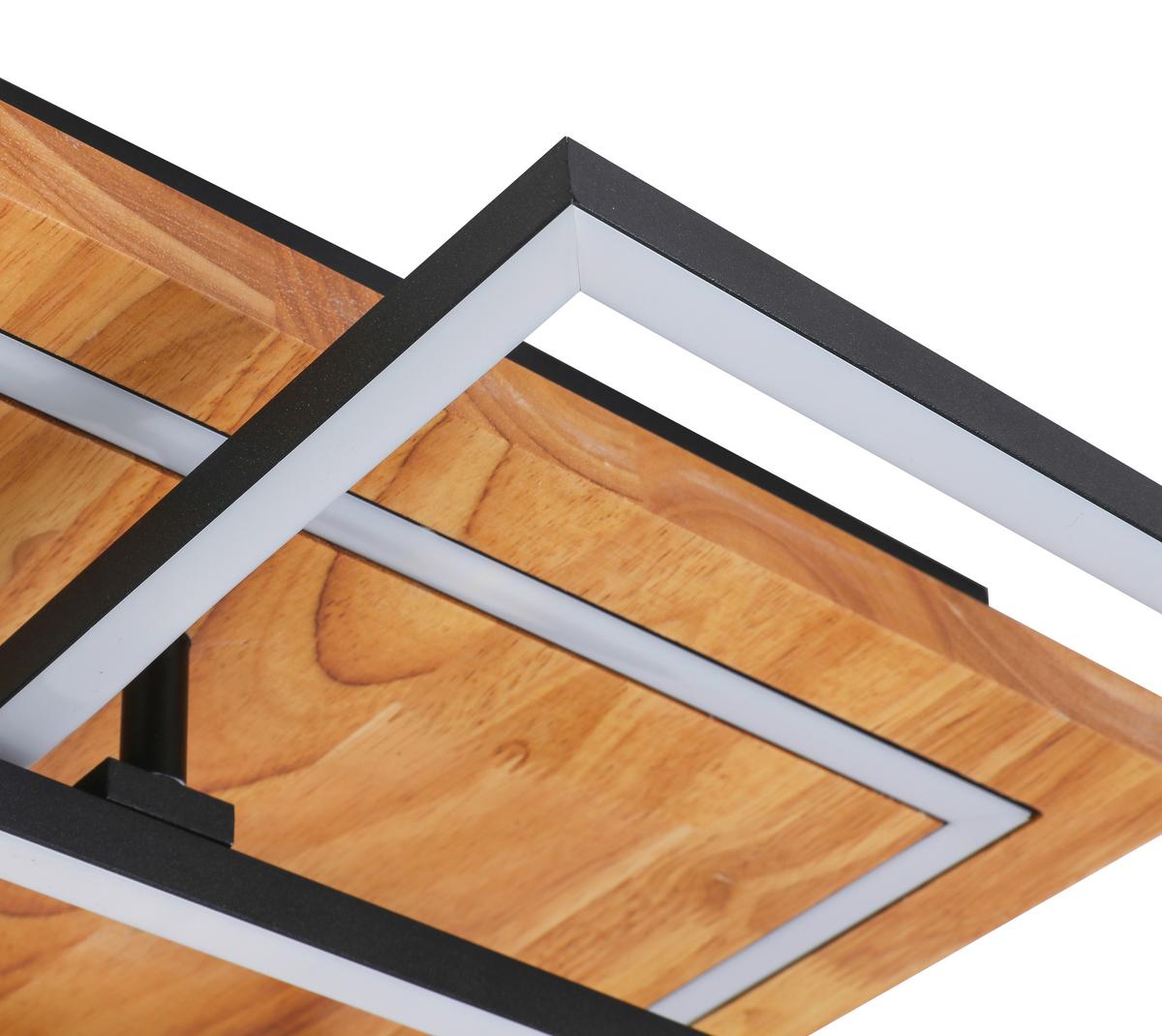 LAMPA SUFITOWA LED HARUTO - kolor naturalny/czarny, Trend, tworzywo sztuczne/metal (86/46/11cm) - Novel