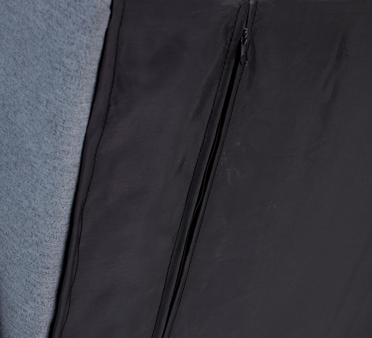Zofa Levi, Siva, Ležišče - siva/naravne barve, Moderno, tekstil/les (208/85/88cm)