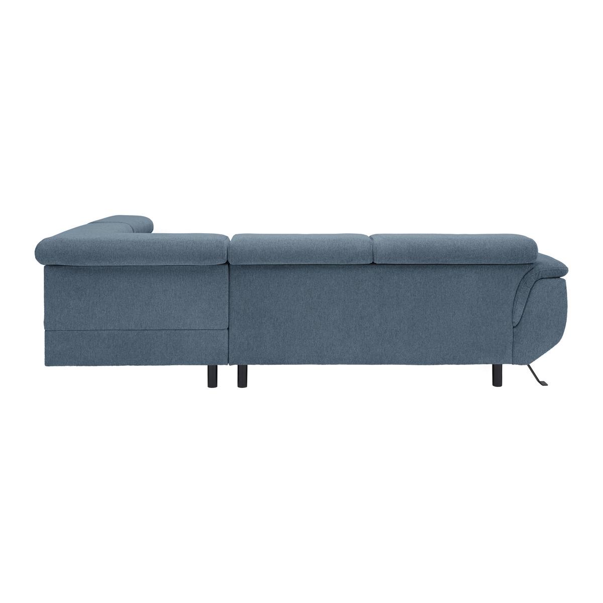 Ecksofa Raven Royalblau - Royalblau/Schwarz, MODERN, Textil/Metall (257/198cm) - Mömax