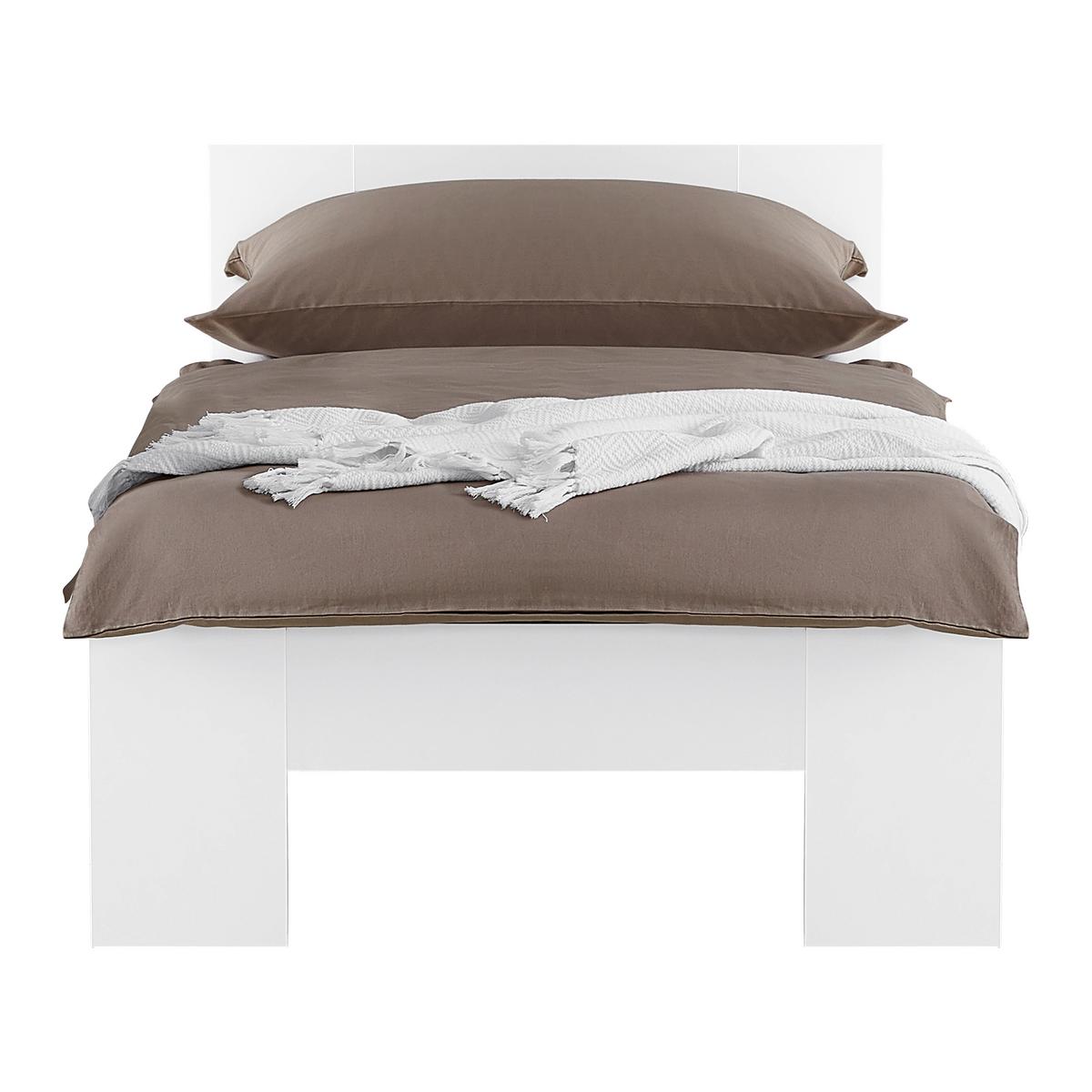 Bett Madrid Weiss ca. 90x200cm - Weiss, Modern, Holzwerkstoff (90/200cm) - Mömax