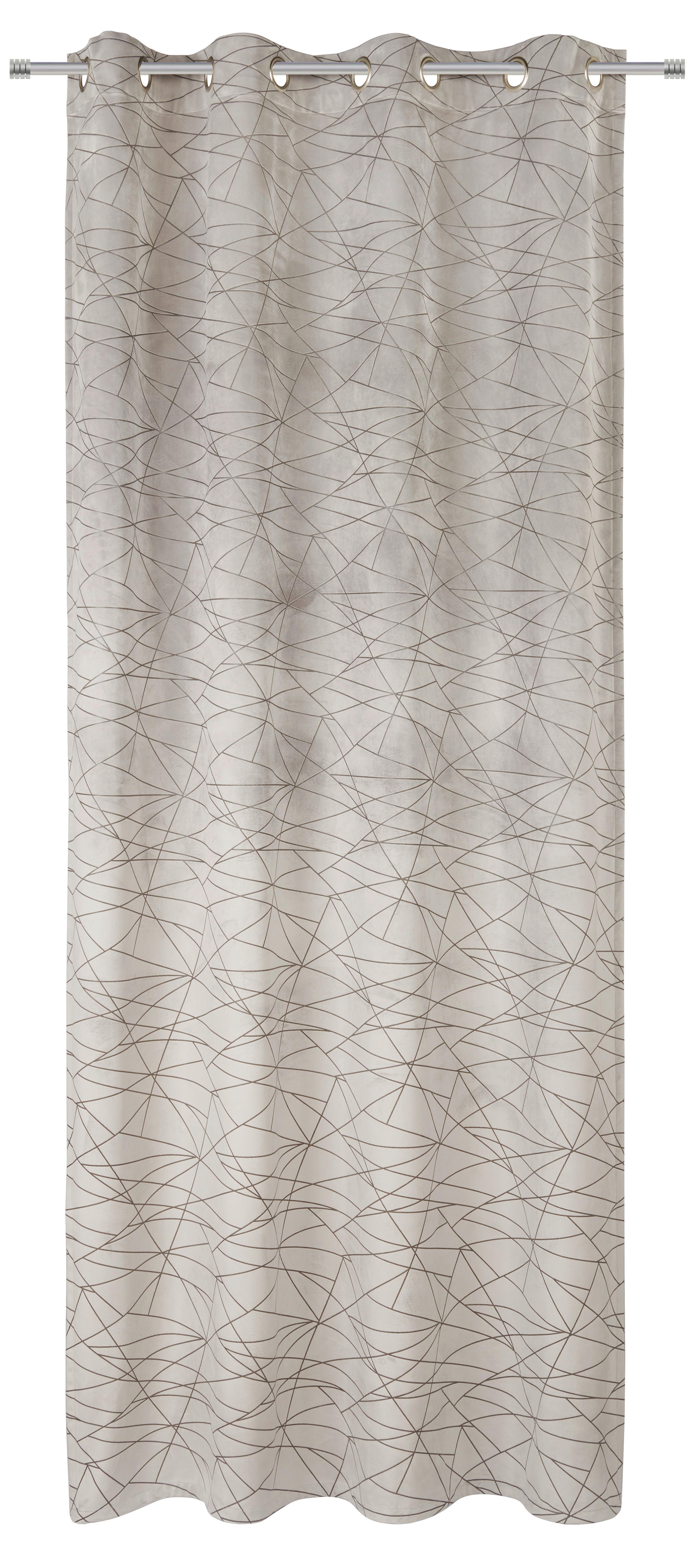 ZASŁONA NA PRZELOTKACH LAGID DIETER KNOLL - taupe, Design, tkanina (140/260cm) - Dieter Knoll