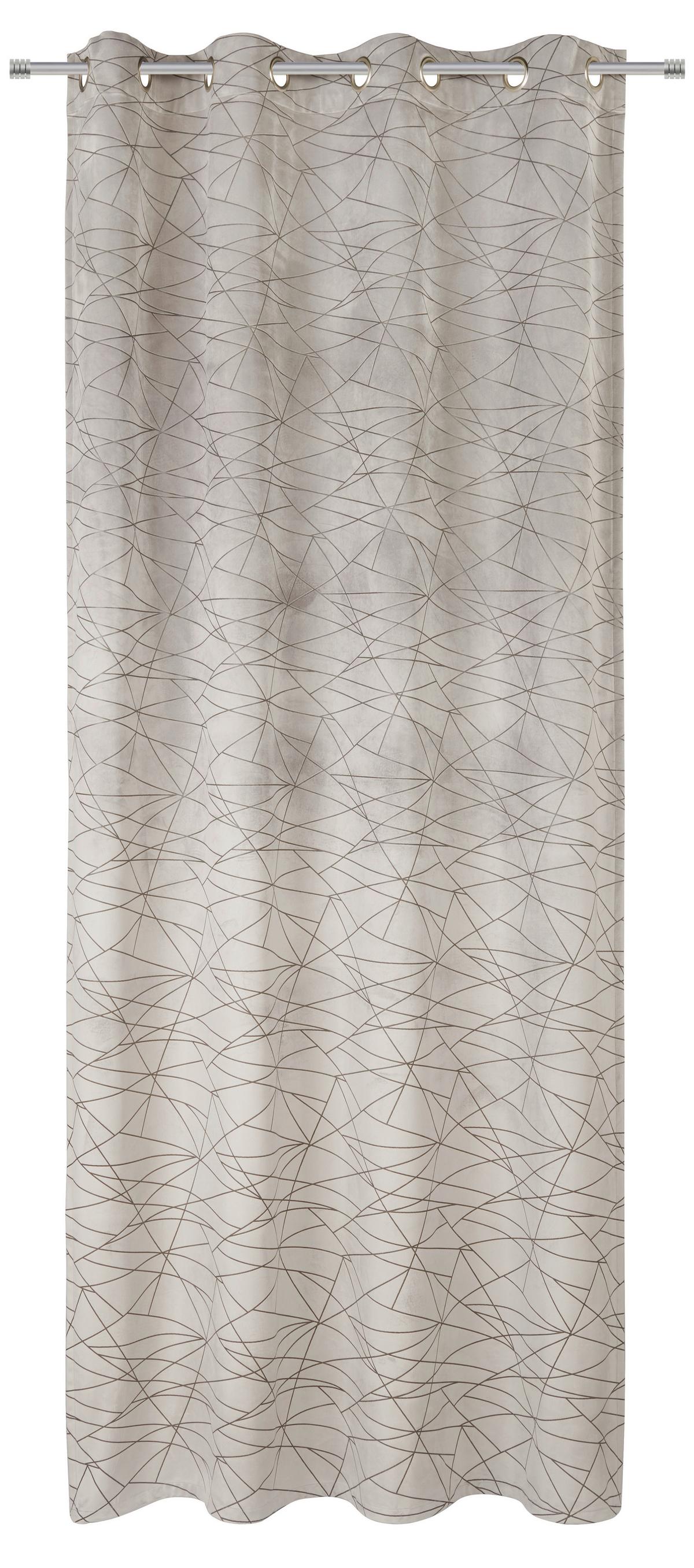 ZASŁONA NA PRZELOTKACH LAGID DIETER KNOLL - taupe, Design, tkanina (140/260cm) - Dieter Knoll