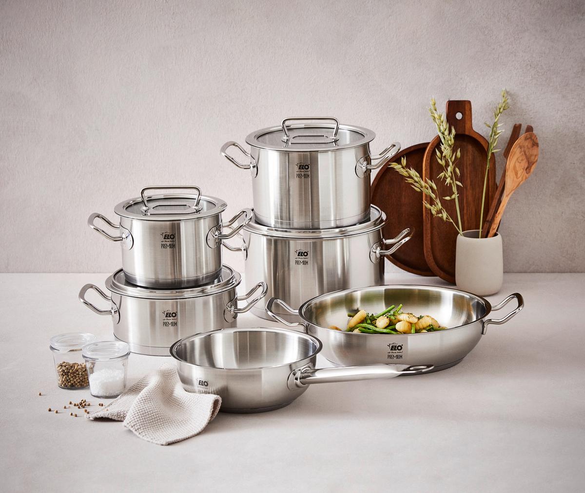 ZESTAW GARNKÓW 40905 ELO - kolor srebrny/kolor stalowy, Design, metal/szkło - ELO
