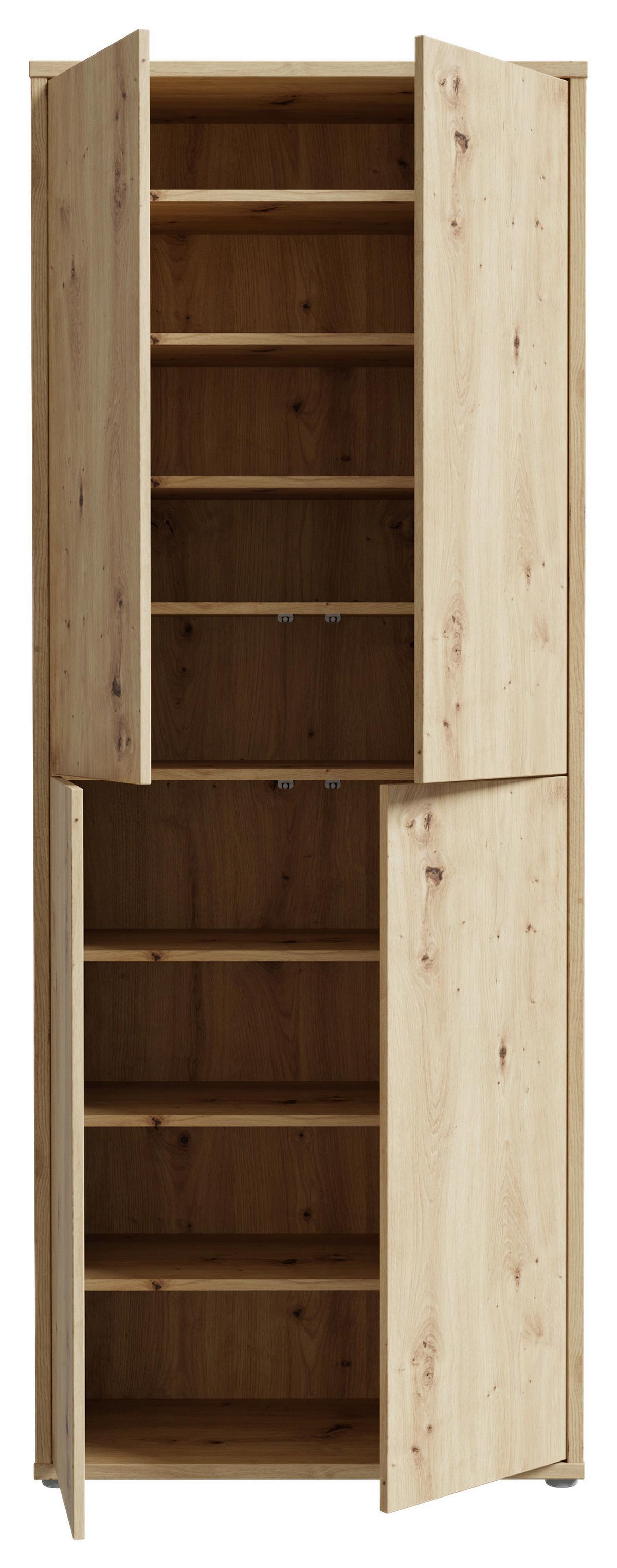Ormar Za Cipele Alice Springs - siva/hrast Artisan, Basics, drvni materijal/plastika (75/192/35cm) - Modern Living