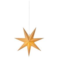 Dekostern Lively Pendant Star Goldfarben max. 6 Watt - Goldfarben, Basics, Papier (16/45/45cm) - Markslöjd