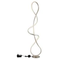LED-STEHLEUCHTE 67341SN SWIRL - Klar/Schwarz, Design, Kunststoff/Metall (26/20/132,5cm) - Globo
