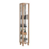 Vitrina Albi -Exklusiv- - črna/hrast artisan, Moderno, steklo/leseni material (33/189/33cm) - Mömax