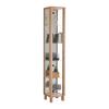 VITRINSKÅP ALBI -EXKLUSIV- - ek Artisan/svart, Modern, trämaterial/glas (33/189/33cm) - Mömax