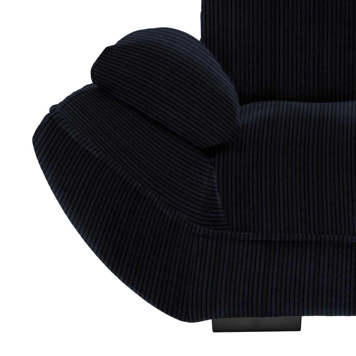 Wohnlandschaft Vivo Dunkelgrau - Dunkelgrau/Schwarz, Modern, Kunststoff/Textil (317/63/179cm) - Premium Living