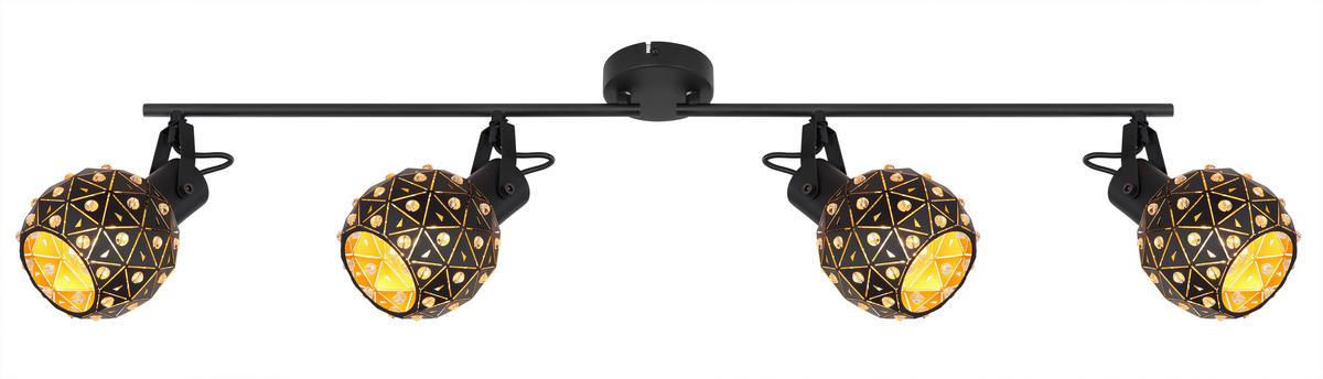 Reflektor Jodie - zlate barve/črna, Basics, kovina/steklo (90/12/26cm) - Globo