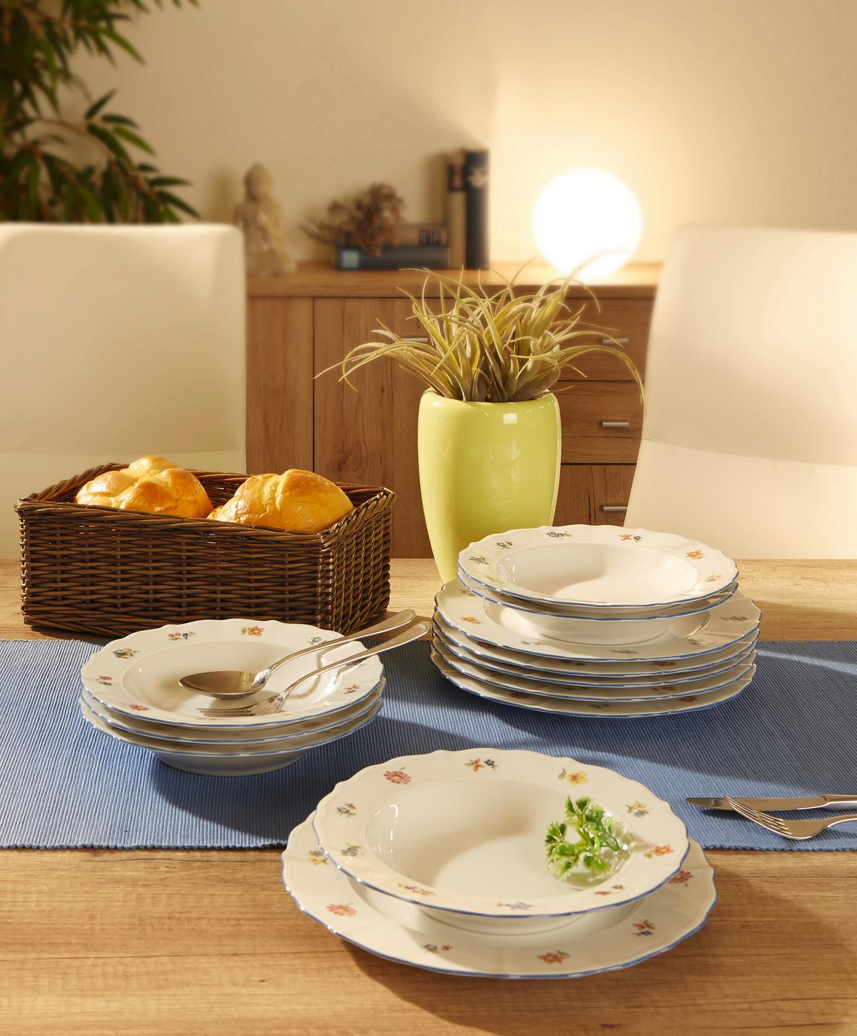 ZASTAWA STOŁOWA 001.717236 - biały/różnokolorowy, Romantik / Landhaus, ceramika (26/26cm) - Seltmann Weiden