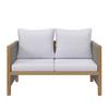 LOUNGEGRUPP EFFIE - ljusgrå, Modern, trä/textil (124/64,5/63,5cm) - Bessagi Garden