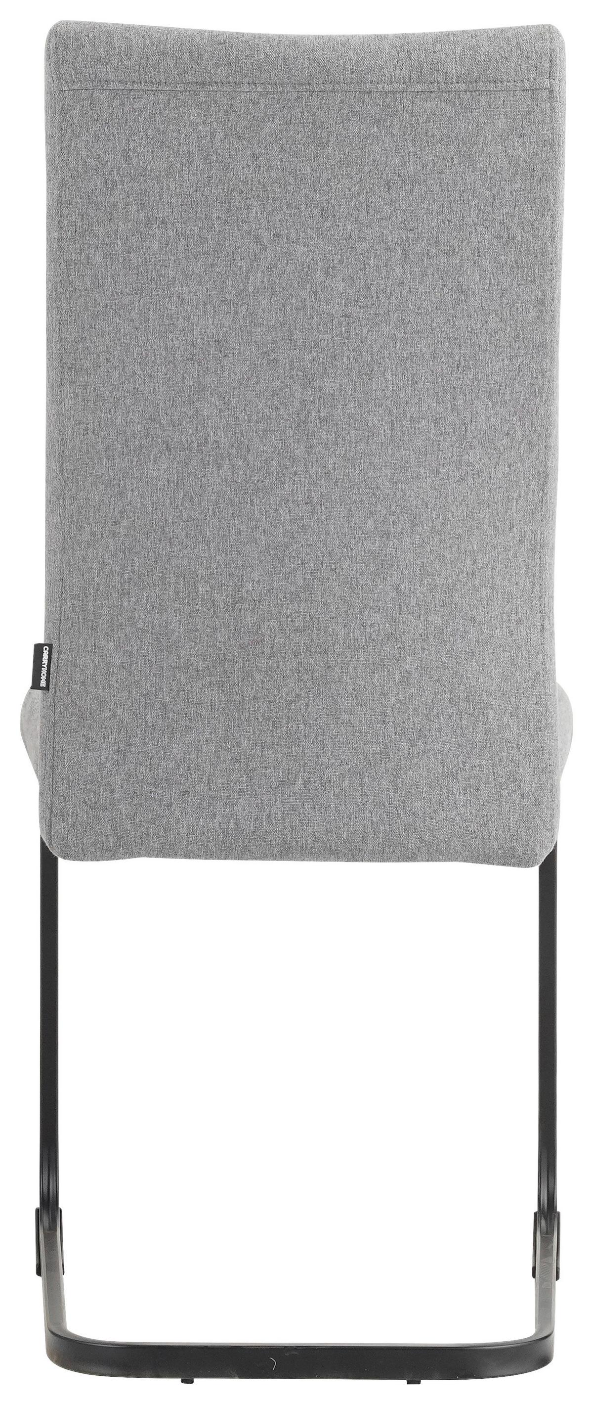 KRZESŁO NA PŁOZIE REUS - czarny/szary, Design, metal/tkanina (44/100/59cm) - Carryhome