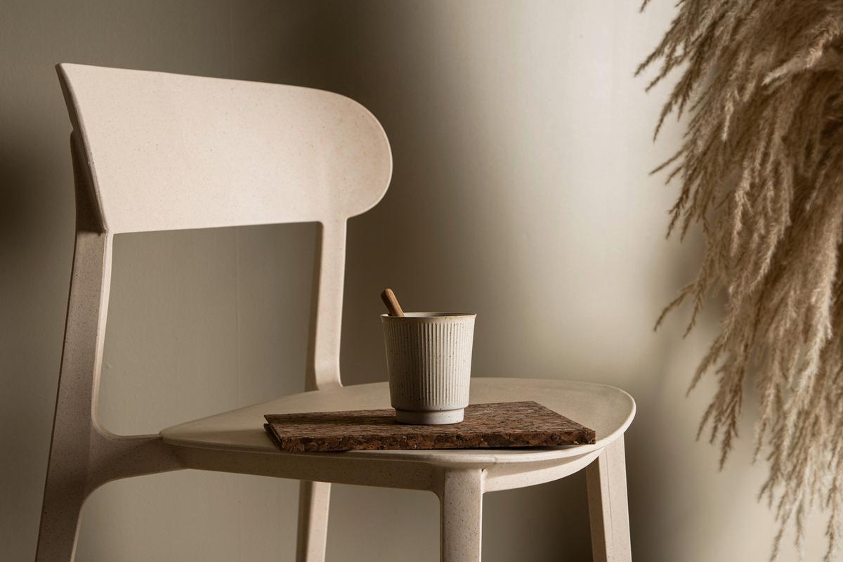 Stuhl-2er Set Åstol ca. 50x78,5x52 cm Beige - Beige, Design, Holz/Kunststoff (50/78,5/52cm) - Livetastic