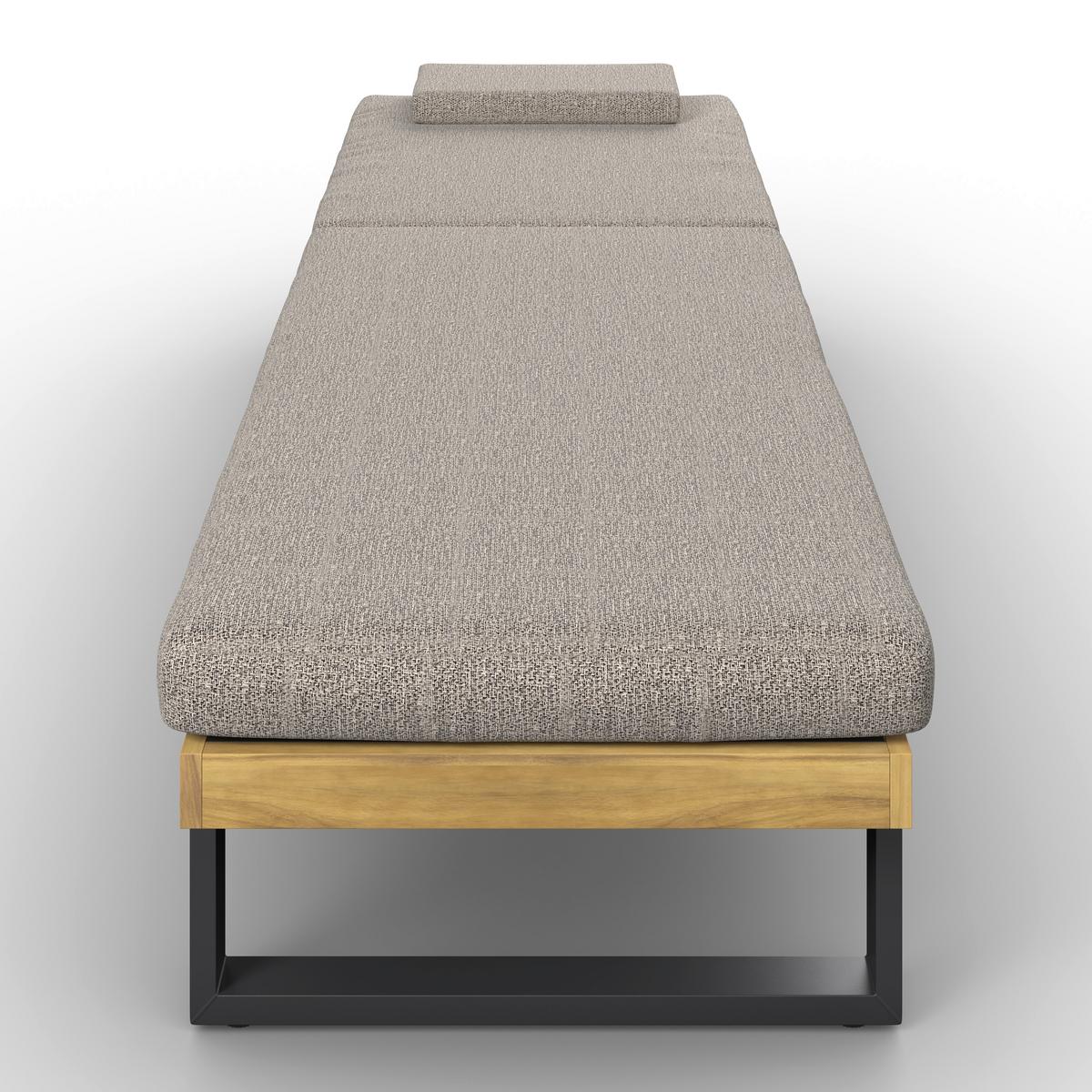 Vrtni Ležalnik Elenyi, Siva - siva, Moderno, kovina/tekstil (65/95/200cm) - Bessagi Garden