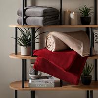 Pătură pufoasă Lukas, cca. 180x200cm - roșu, Konventionell, textil (180/200cm) - Mömax