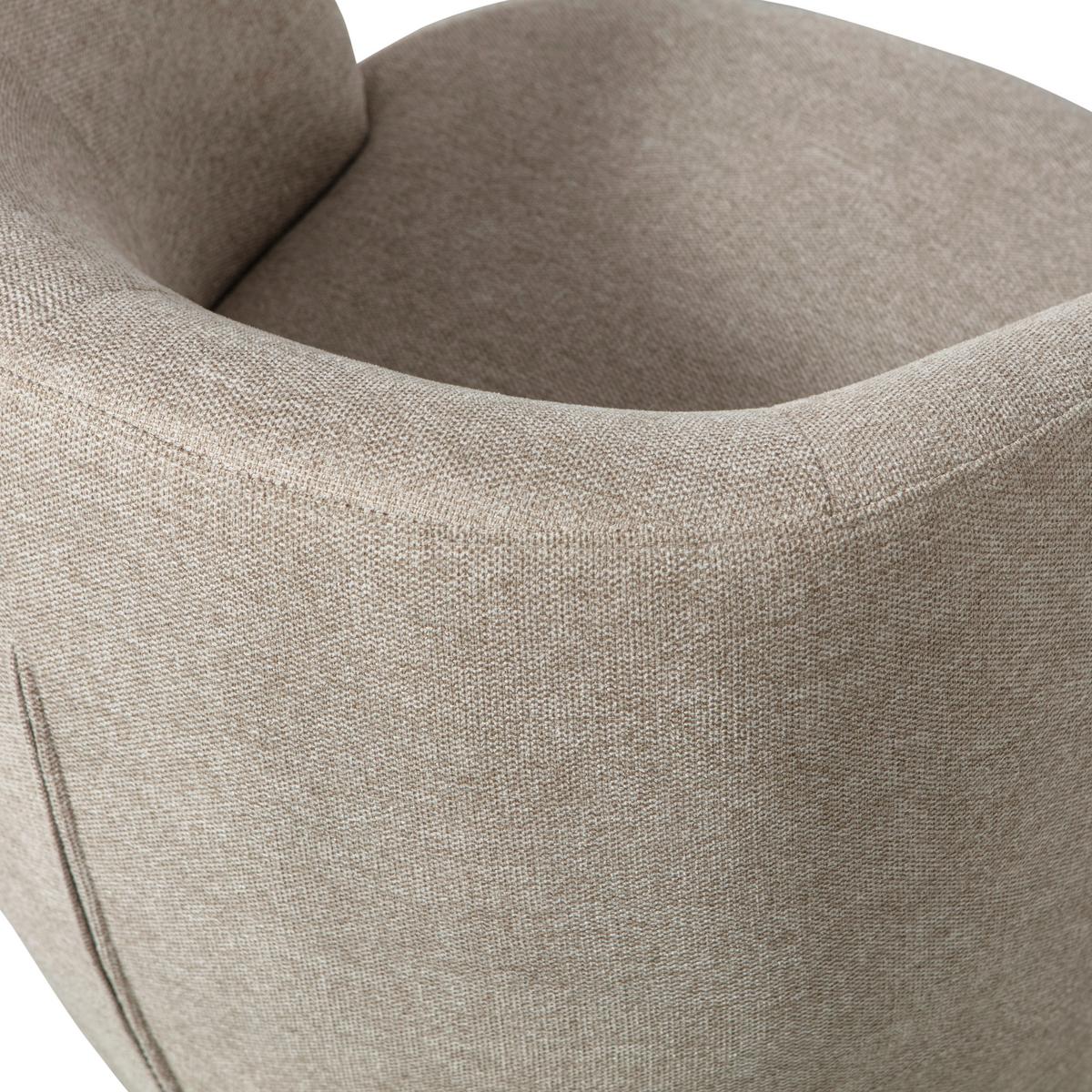 Cocktailsessel Serra Sandfarben - Sandfarben/Schwarz, Design, Kunststoff/Textil (70/68/77cm) - Livetastic