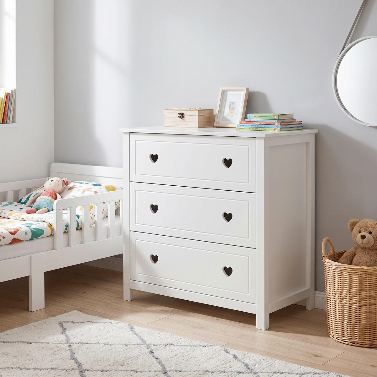 Kommode Amori Weiß - Weiß, MODERN, Holz/Holzwerkstoff (90/89/76cm) - Vipack