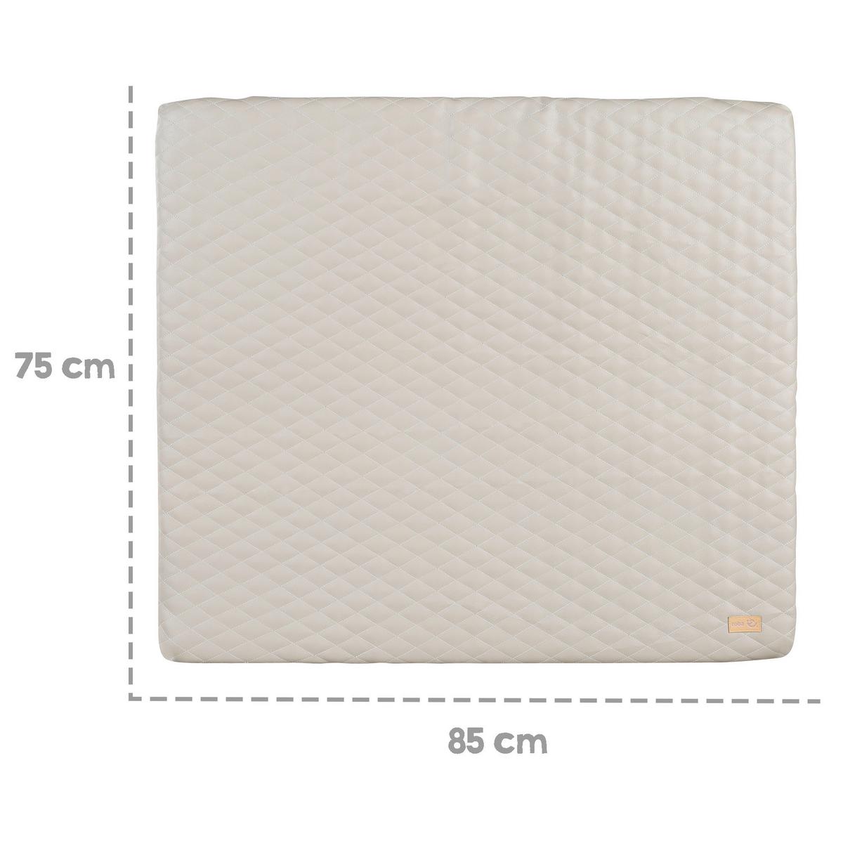 Wickelauflage Luxe Hellgrau ca. 85x75cm - Hellgrau, KONVENTIONELL, Textil (85/4/75cm) - Roba