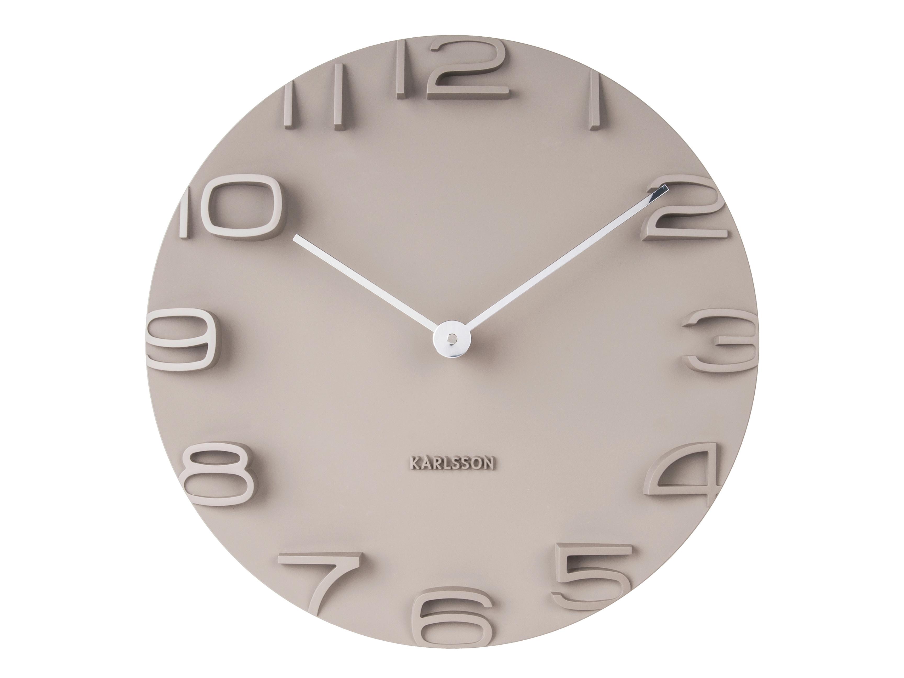 ZEGAR ŚCIENNY KA5311GY - szary, Basics, tworzywo sztuczne (42/42/5cm) - Karlsson
