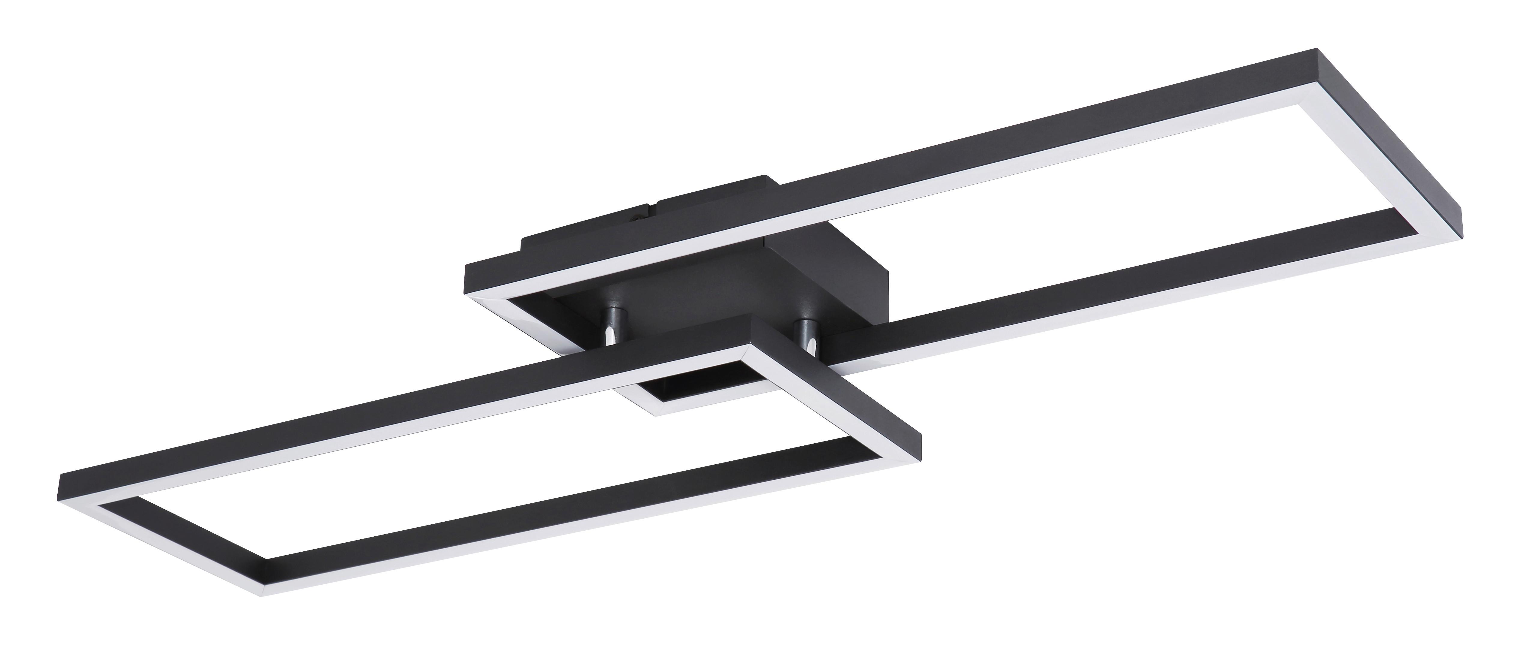 LED-Deckenleuchte Tatjana max. 24 Watt - Opal/Schwarz, MODERN, Kunststoff/Metall (71/23/7,5cm)