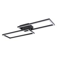 LED-Deckenleuchte Tatjana max. 24 Watt - Opal/Schwarz, MODERN, Kunststoff/Metall (71/23/7,5cm)