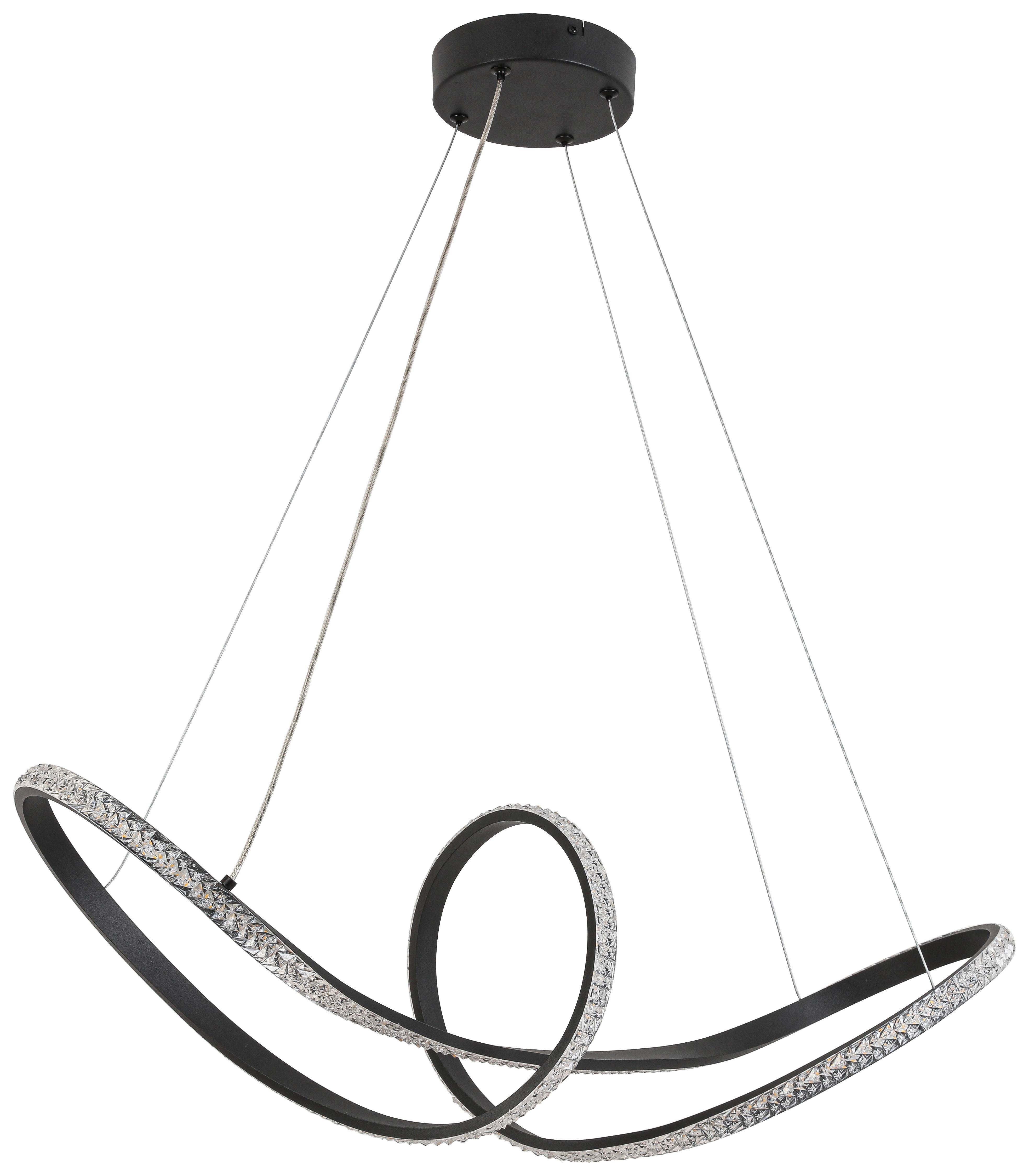 LED-HÄNGLAMPA HIT - svart, Modern, metall/plast (74/22/120cm) - Mömax