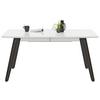 UTDRAGBART BORD ISABELLE - vit/svart, Modern, metall/trämaterial (160-240/76/90cm) - Mömax