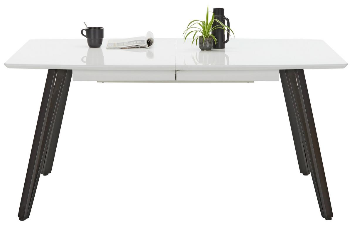 Raztegljiva Miza Isabelle, Ca. 160-240 X 90 Cm - črna/bela, Moderno, kovina/leseni material (160-240/76/90cm) - Mömax