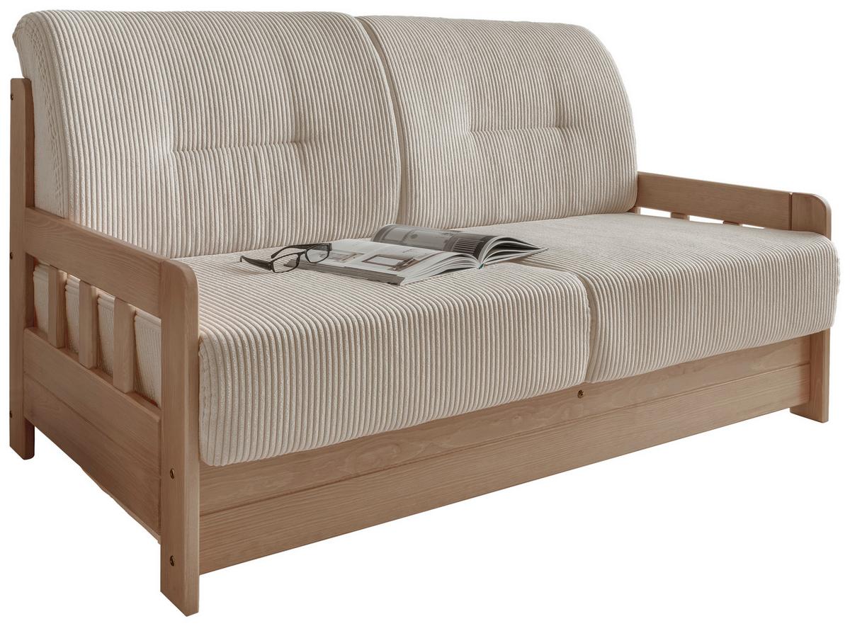 Schlafsofa Camino Holzkorpus Natur/Beige - Beige/Naturfarben, MODERN, Holz/Textil (154/88/90cm) - Livetastic