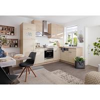 Eckküche inkl. 4 E-Geräte Star/Plan Eichefarben/Magnolie - Eichefarben/Magnolie, MODERN, Holzwerkstoff (280/175cm) - Express-Kuechen