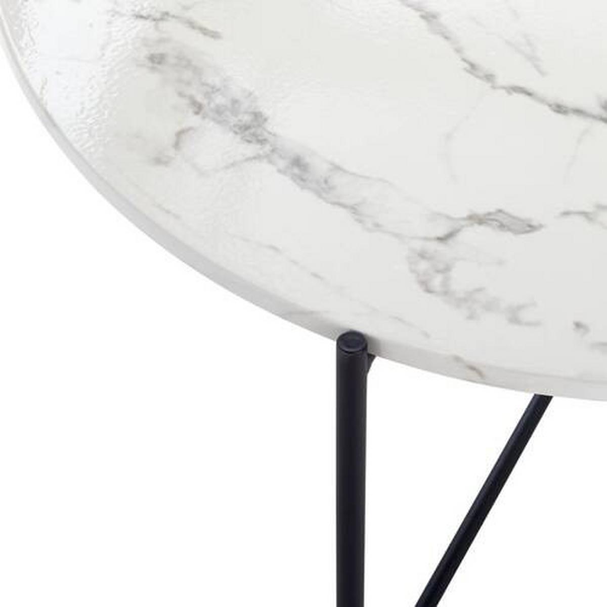 STOLIK KAWOWY KORSIKA - czarny/biały, Konventionell, materiał drewnopochodny/metal (83/83/40cm) - MID.YOU
