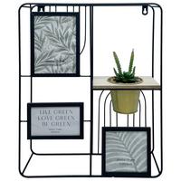 Bilderrahmen Leon Grün/Schwarz/Gold - Goldfarben/Schwarz, MODERN, Glas/Holz (38/48/12cm) - Mömax