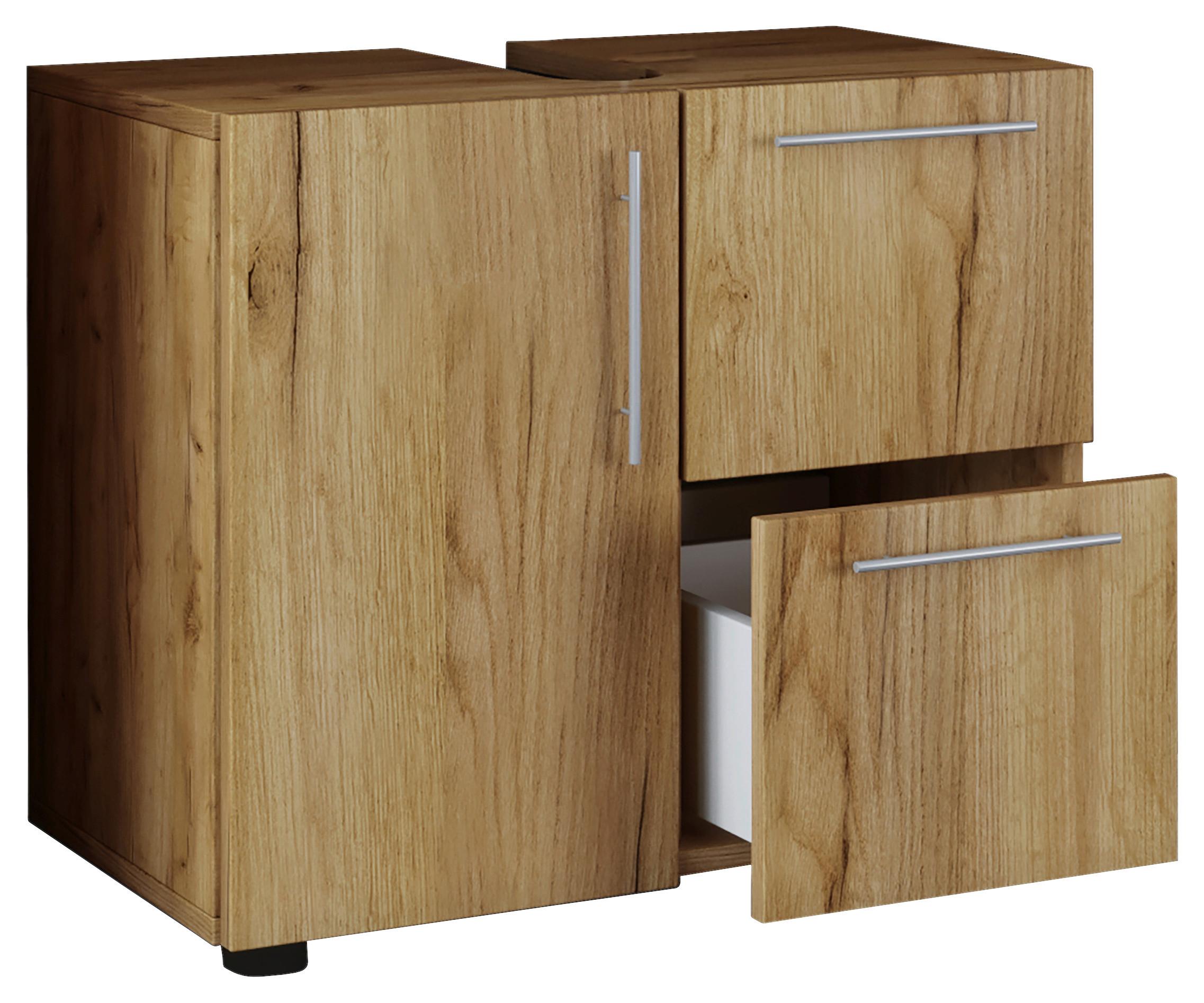 Waschbeckenunterschrank Flandu ca. 61 cm Honigeiche - Honigeiche/Eichefarben, MODERN, Holzwerkstoff (61/51/32cm) - MID.YOU