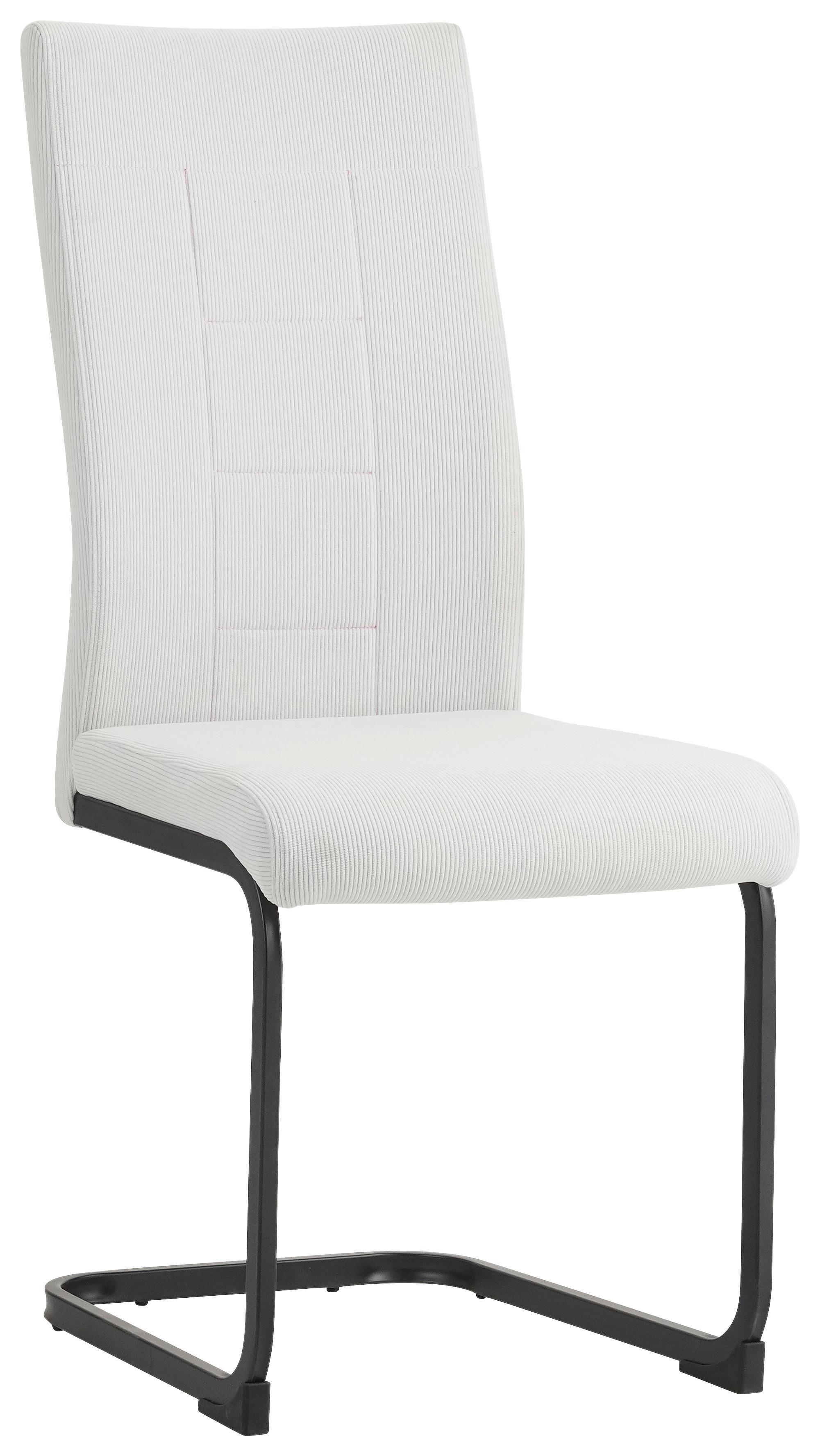 KRZESŁO NA PŁOZIE REUS - beżowy/czarny, Design, metal/tkanina (44/100/59cm) - Carryhome