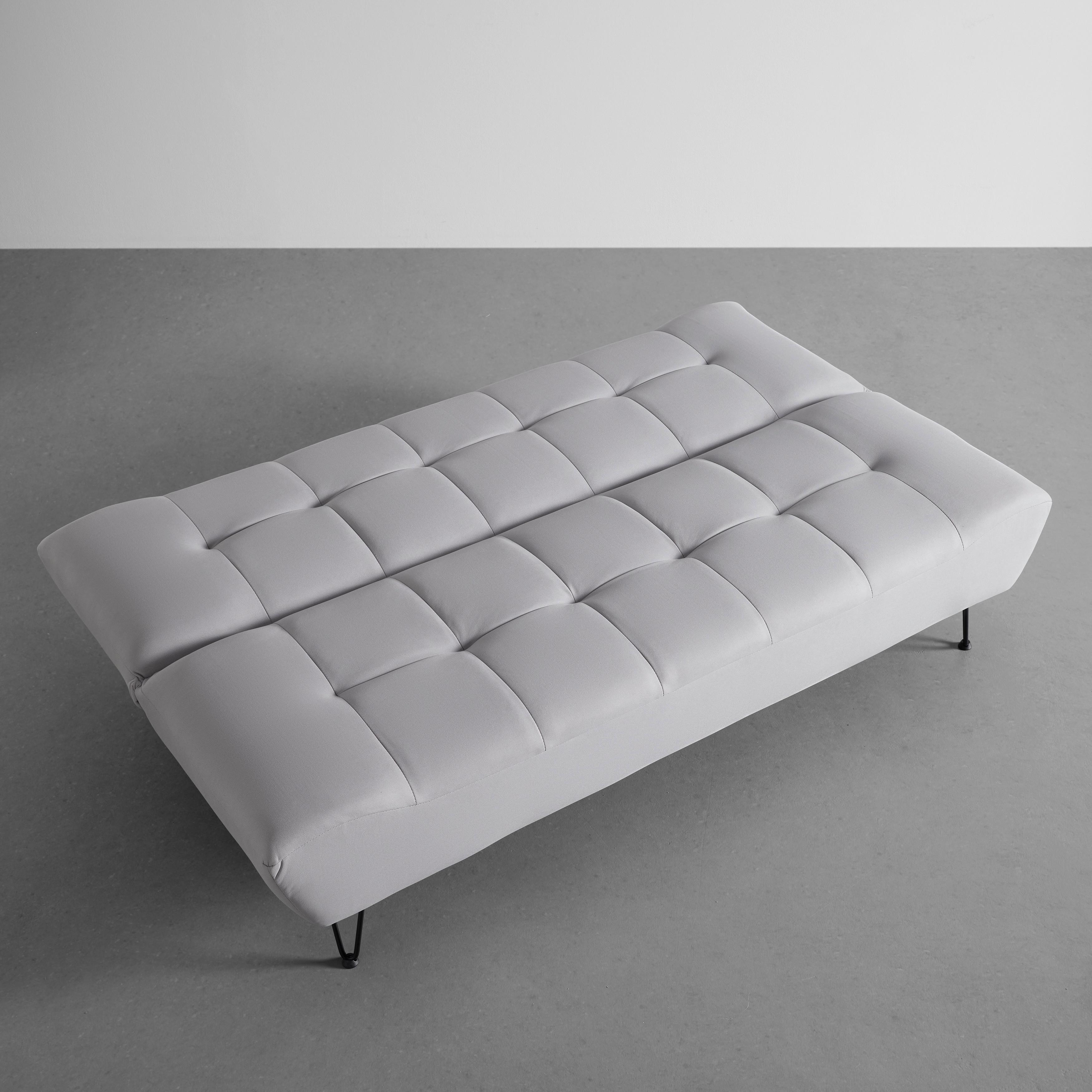 Zofa S Posteljno Funkcijo Geli, Svetlo Siva - črna/svetlo siva, Moderno, kovina/tekstil (192/88/97cm) - Bessagi Home