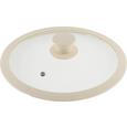 Deckel Marmor in Creme - Creme, ROMANTIK / LANDHAUS, Glas/Kunststoff (24cm) - PREMIUM LIVING