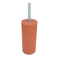 Garnitură perie de WC Allstar Minas - teracotă/argintiu, Modern, plastic (10/34/10cm) - Wenko