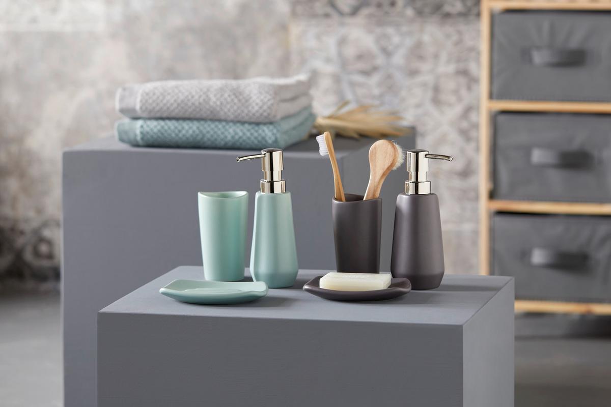 Posuda Za Sapun Melrina -Ext- - antracit, Konvencionalno, keramika (13,5/9,7/1,9cm) - Modern Living