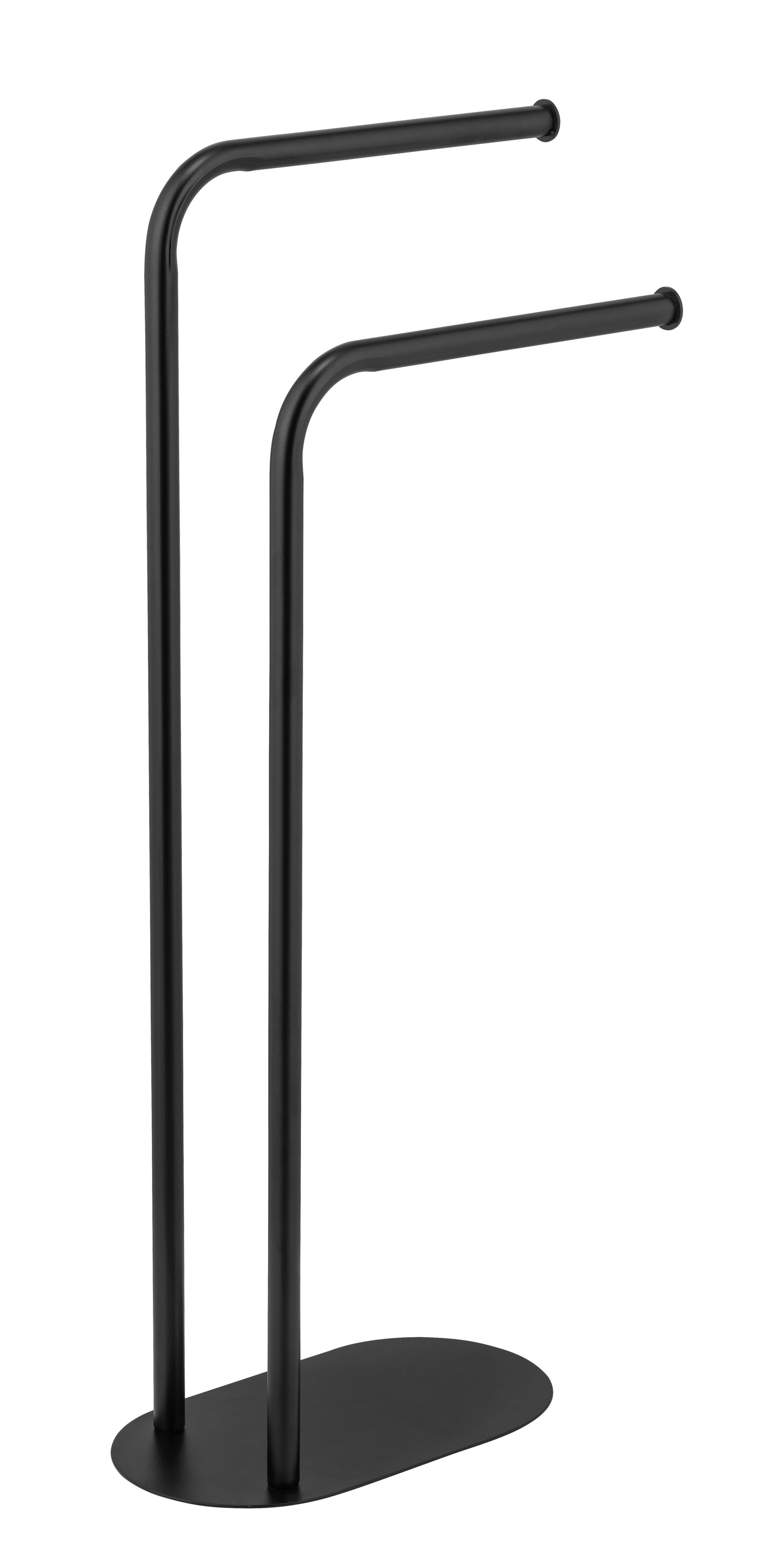 Suport pentru prosop Levante - negru, Modern, metal (30/79/17cm) - Wenko