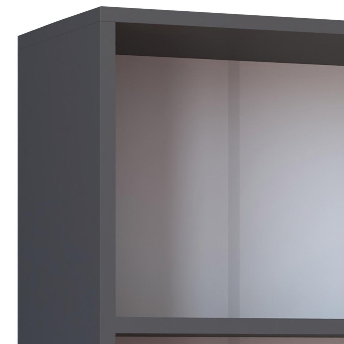 Regal Dilos, Siva - antracit, Moderno, leseni material (56/114/30cm) - MID.YOU