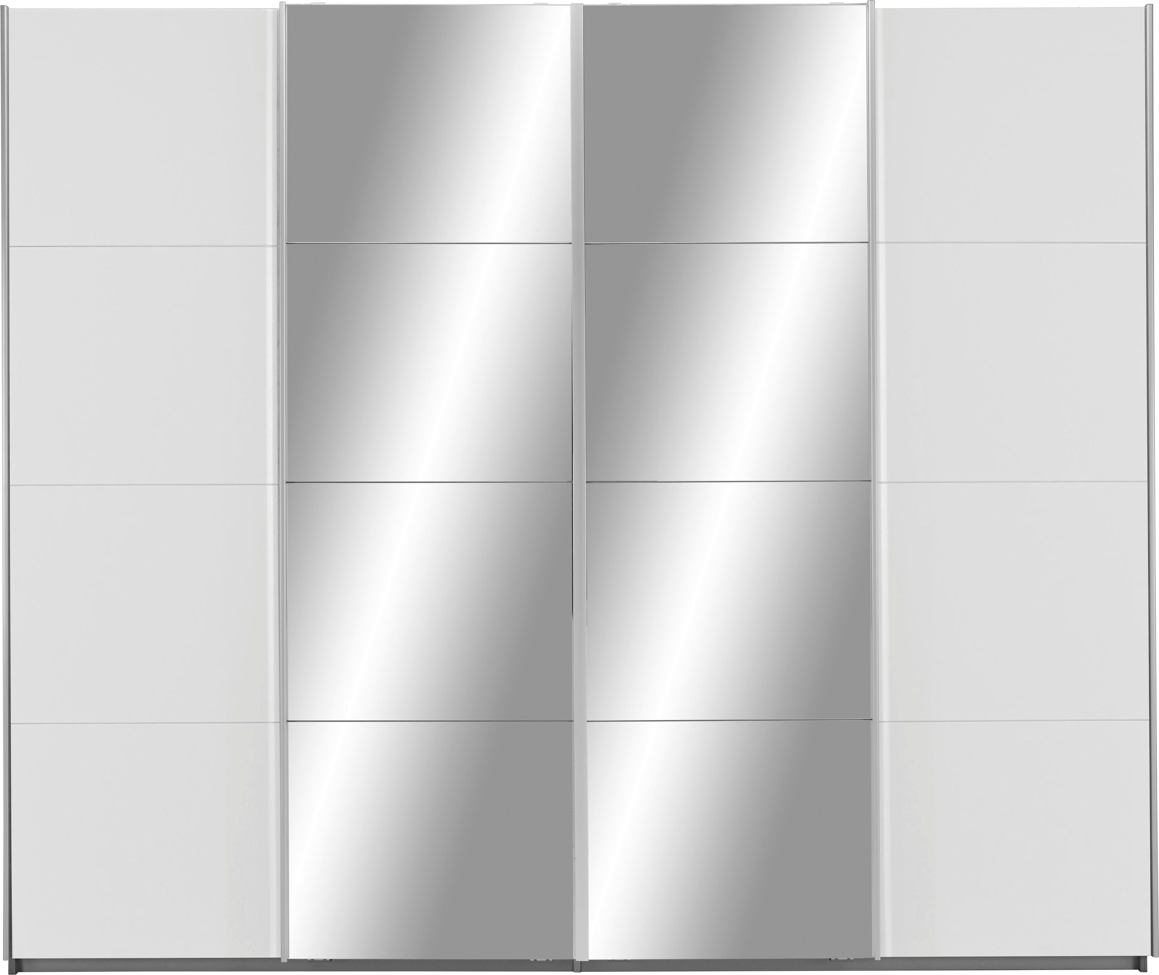 DULAP USI CULISANTE SYNCRONO - alb, Konventionell, material pe bază de lemn (270/230/62cm) - Premium Living
