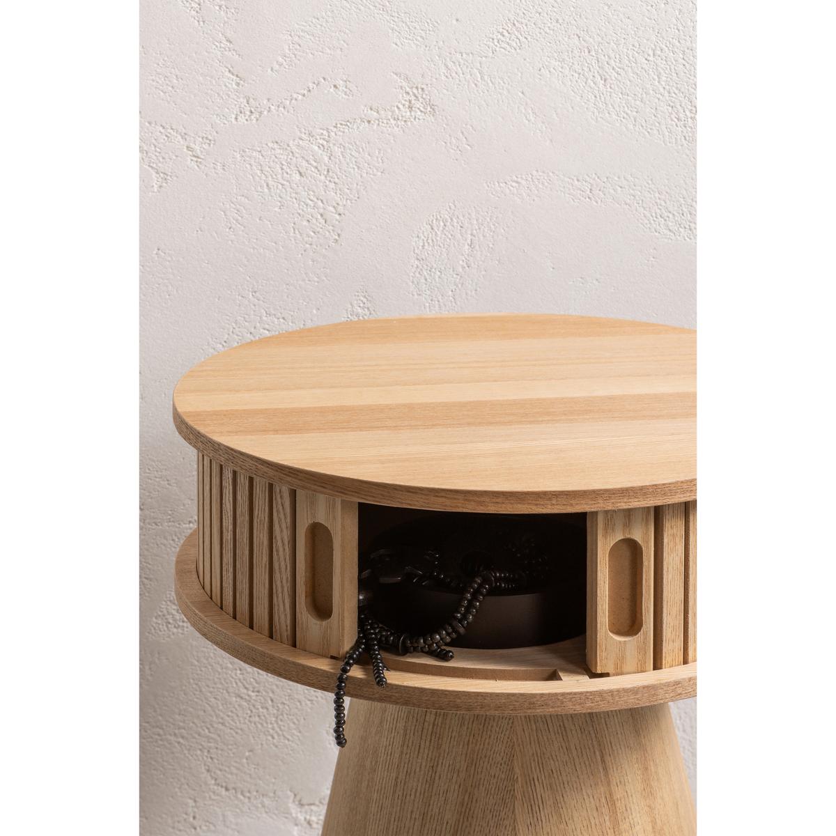 Nachttisch Karri Holz - Naturfarben, Design, Holz/Holzwerkstoff (38/38/46cm) - Livetastic