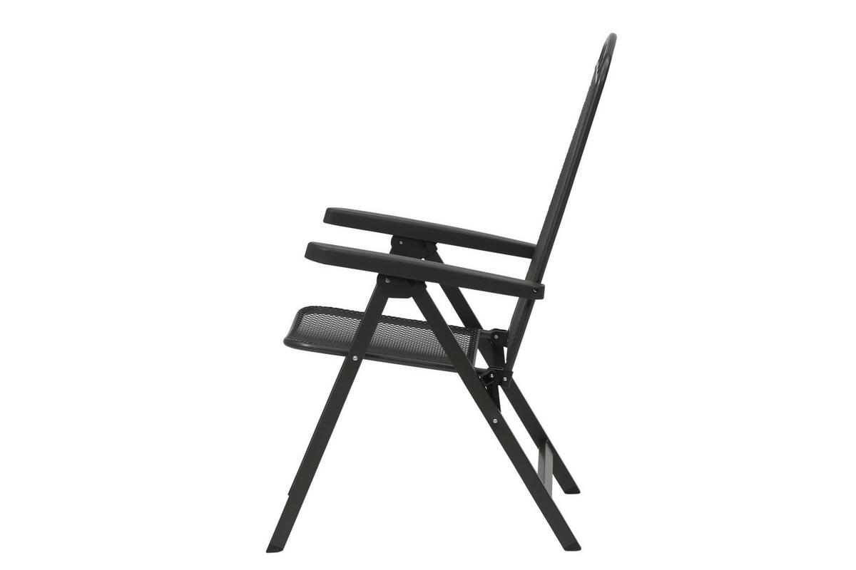 Gartenklappstuhl-Set Elda 4-tlg. Anthrazit - Anthrazit, Basics, Metall (65/103/60cm) - Siena Garden
