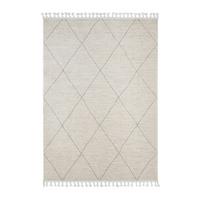 Webteppich Alabasterfarben Ca. 80x150cm - Alabasterfarben/Hellgrau, Modern, Textil (80/150cm) - Mömax
