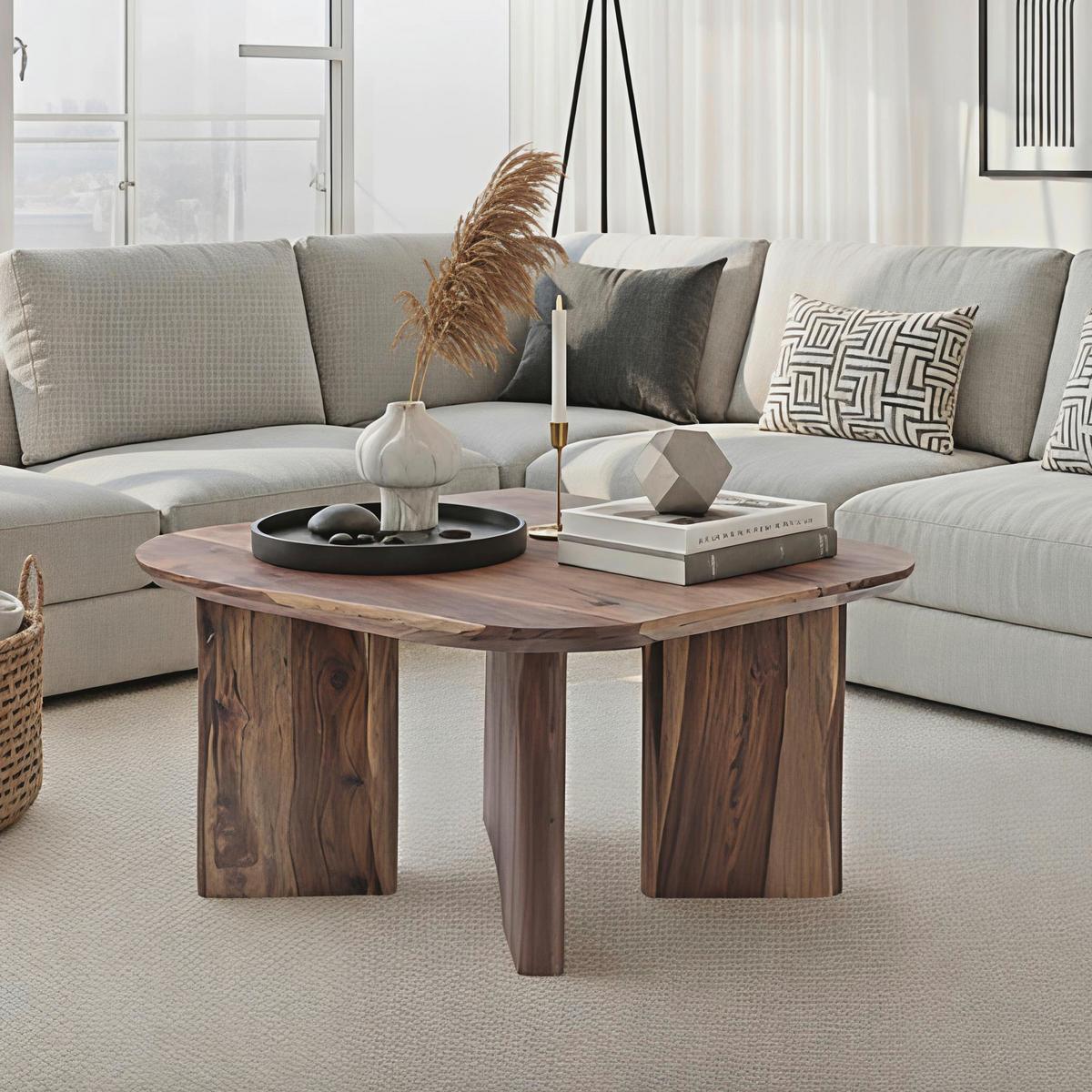 Măsuță De Cafea Wl7.413 - maro, Design, lemn (60/60/45cm) - MID.YOU