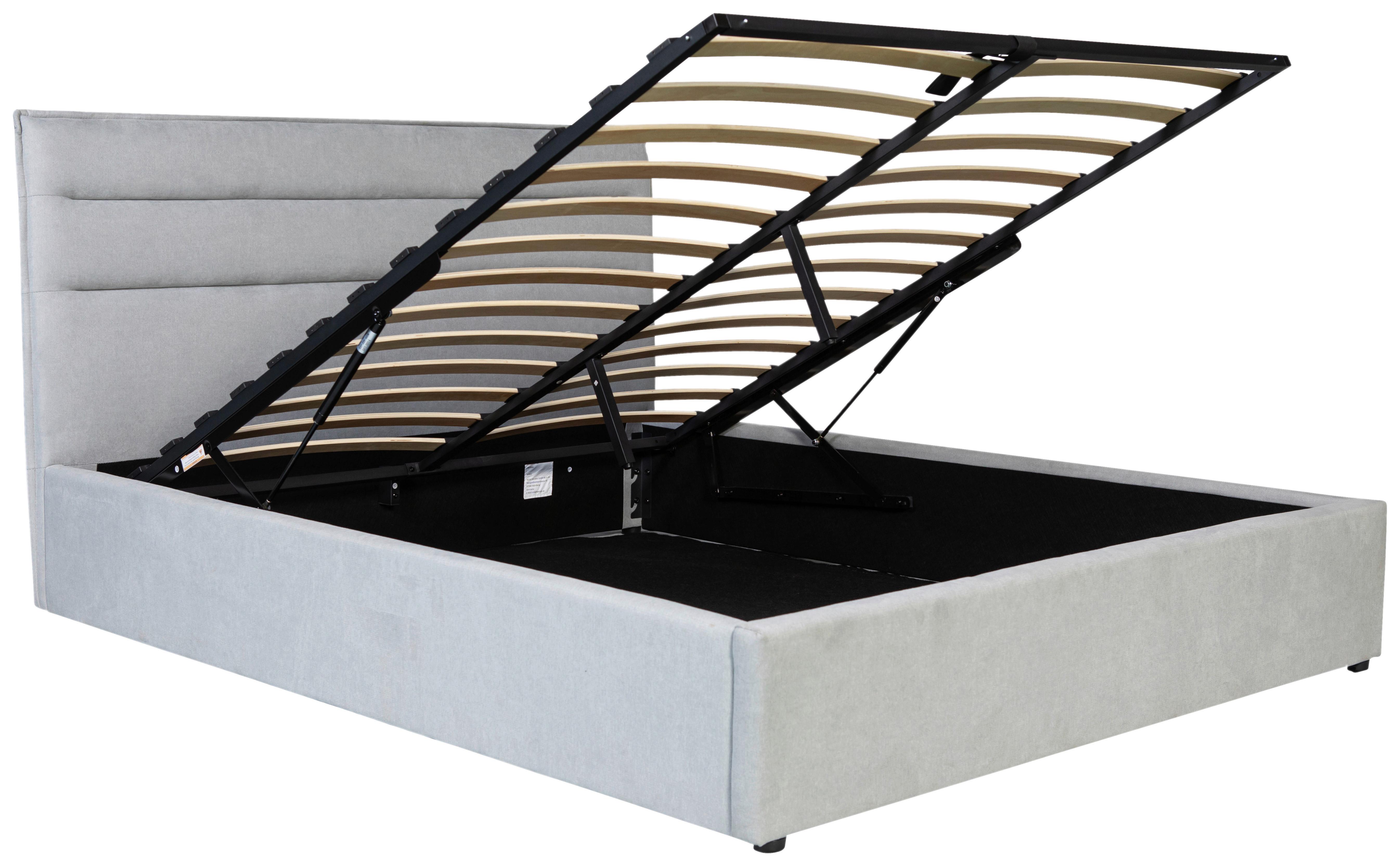 STOPPAD SÄNG SIENNA -EXKLUSIV- -BASED- - ljusgrå/svart, Lifestyle, metall/trä (120/200cm) - Based